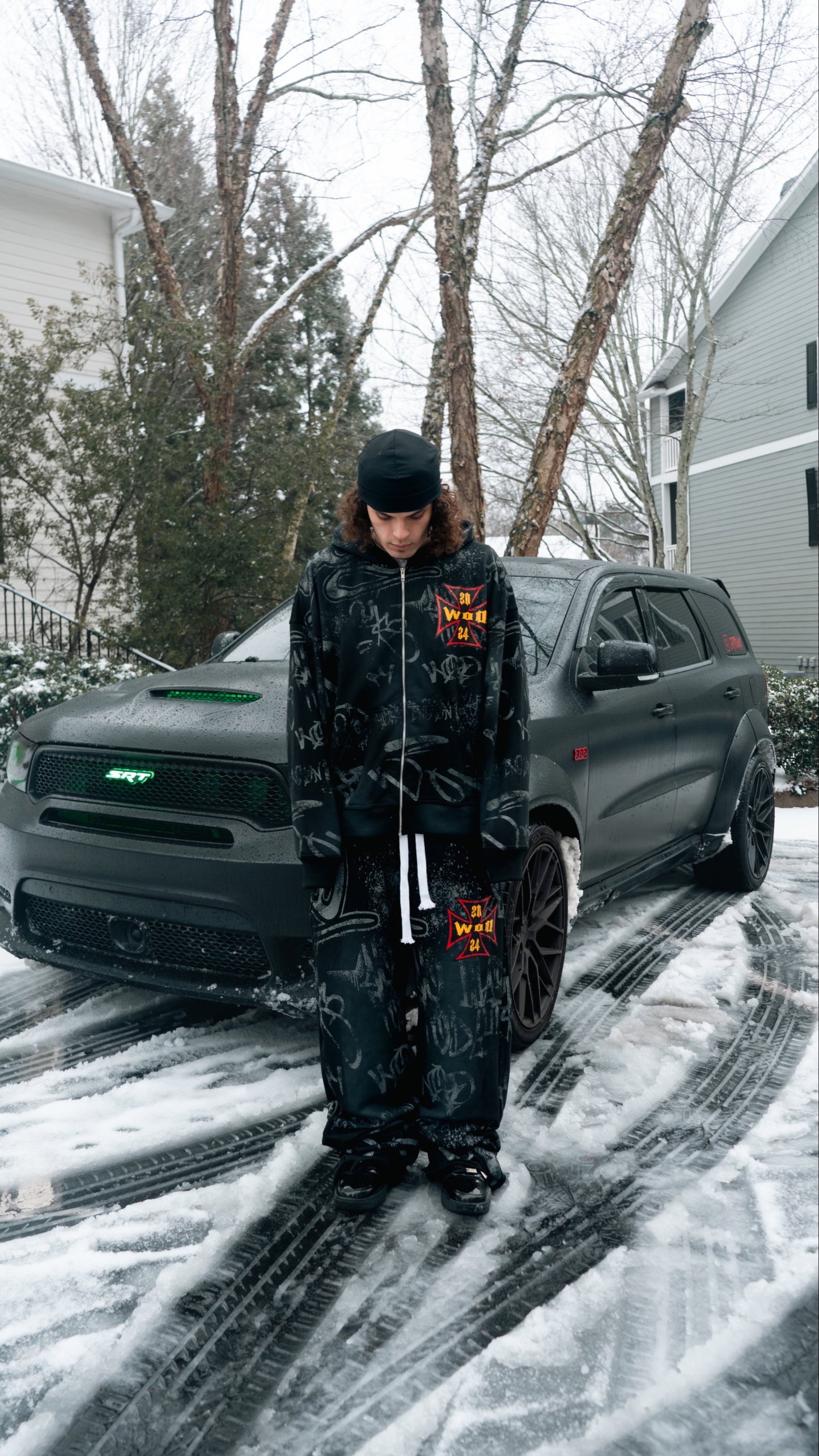 WOD "BLACK SUNFADED" GRAFFITI SWEATSUITS