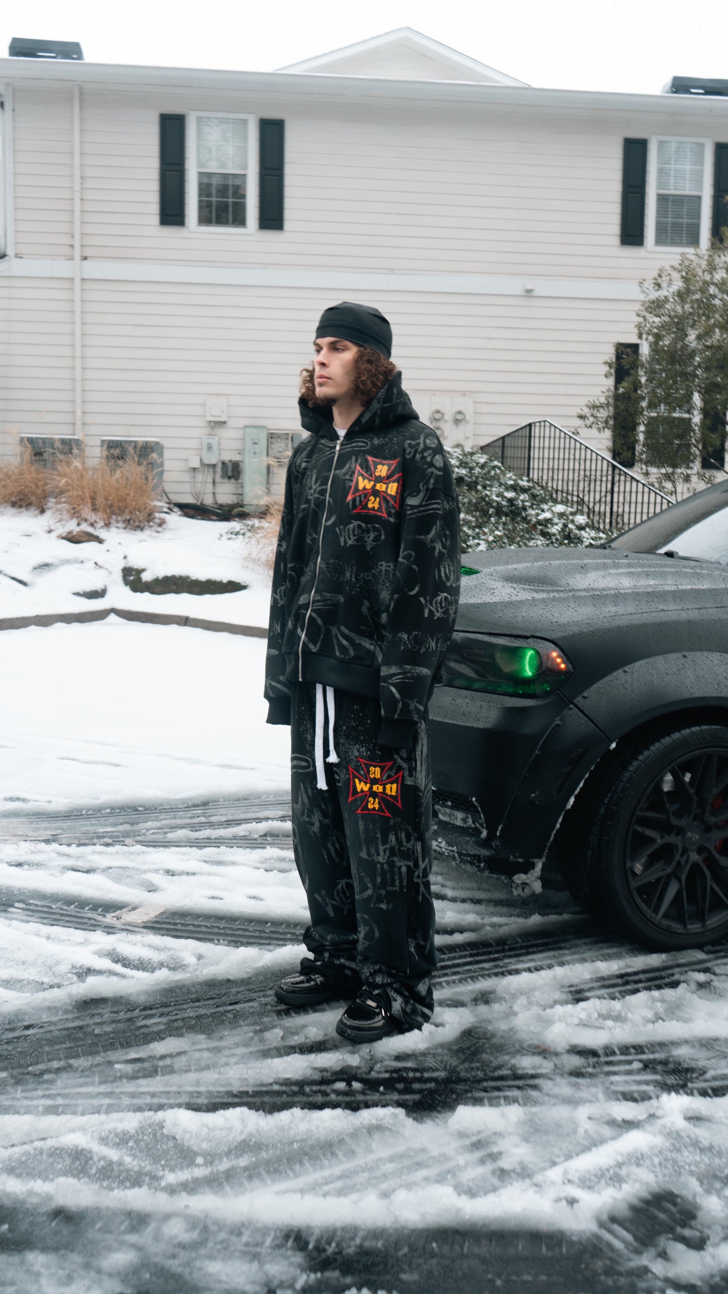 WOD "BLACK SUNFADED" GRAFFITI SWEATSUITS