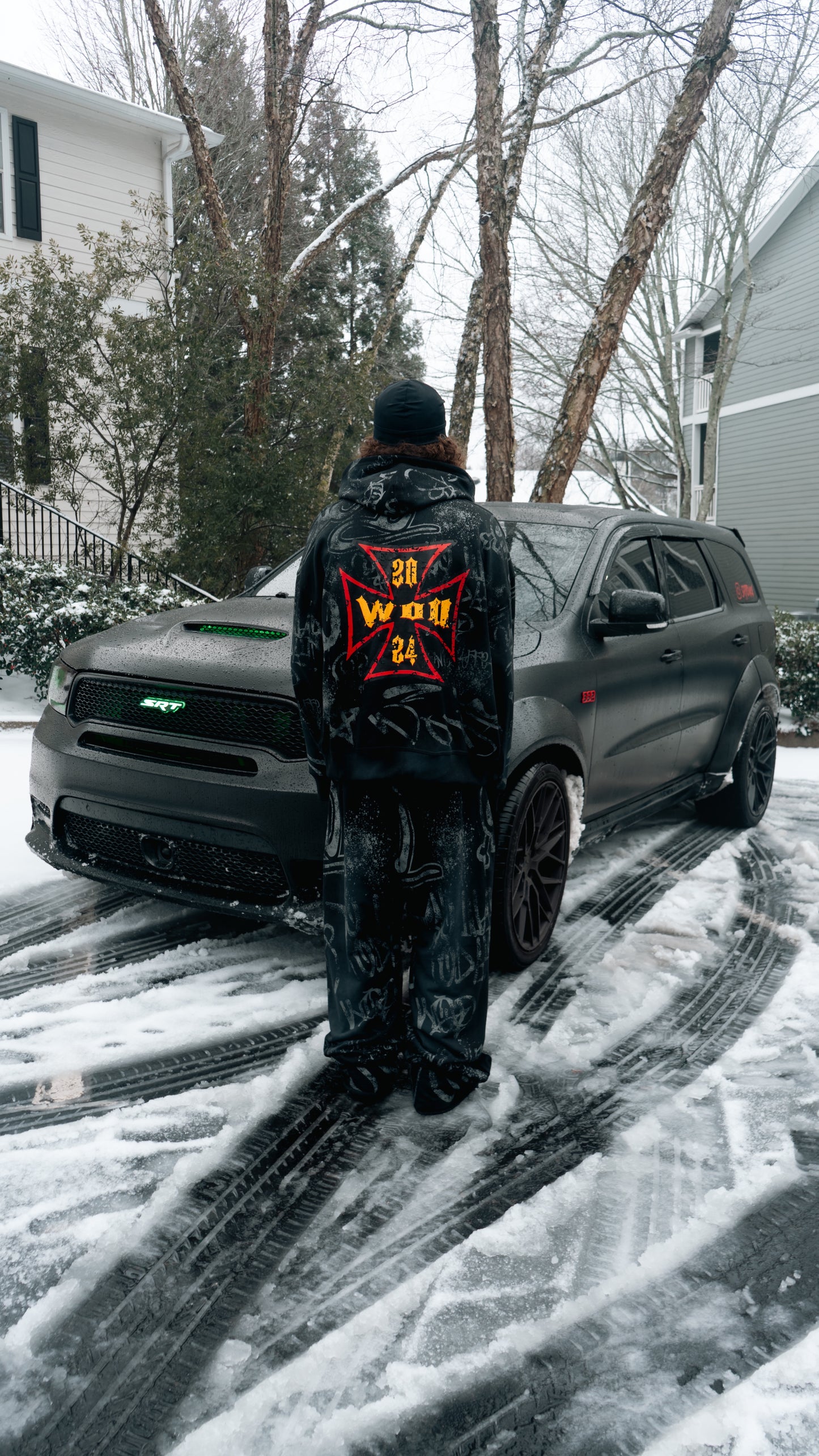 WOD "BLACK SUNFADED" GRAFFITI SWEATSUITS